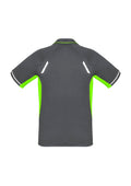 Kids Renegade Short Sleeve Polo - Grey/Fluoro Lime/Silver ||SRC=https://cdn.fashionbizapps.nz/honeybee/images/P700KS_bProduct_Grey_FluoroLime_Silver_02_V1WXAXW.jpg