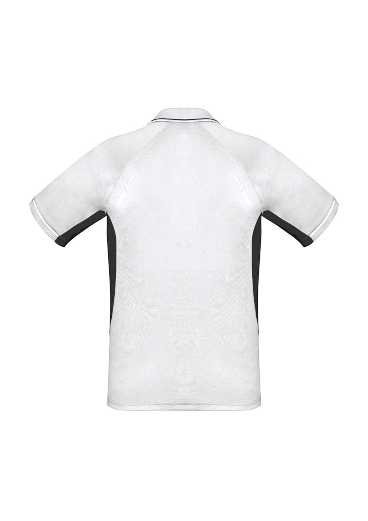 Kids Renegade Short Sleeve Polo - White/Black/Silver ||SRC=https://cdn.fashionbizapps.nz/honeybee/images/P700KS_bProduct_White_Black_Silver_02_Kc78xTO.jpg