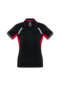 Womens Renegade Short Sleeve Polo - Black/Red/Silver ||SRC=https://cdn.fashionbizapps.nz/honeybee/images/P700LS_bProduct_Black_Red_Silver_01_Olk6mW1.jpg