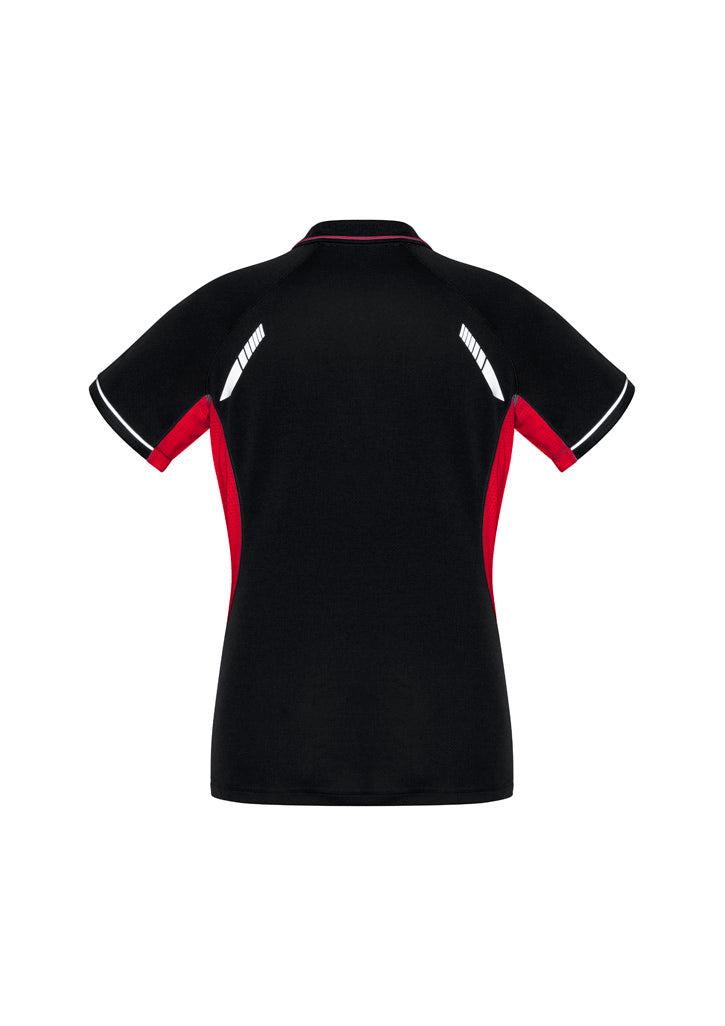 Womens Renegade Short Sleeve Polo - Black/Red/Silver ||SRC=https://cdn.fashionbizapps.nz/honeybee/images/P700LS_bProduct_Black_Red_Silver_02_PPVI5MY.jpg