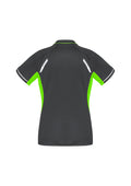 Womens Renegade Short Sleeve Polo - Grey/Fluoro Lime/Silver ||SRC=https://cdn.fashionbizapps.nz/honeybee/images/P700LS_bProduct_Grey_FluoroLime_Silver_02_bSsFzBi.jpg