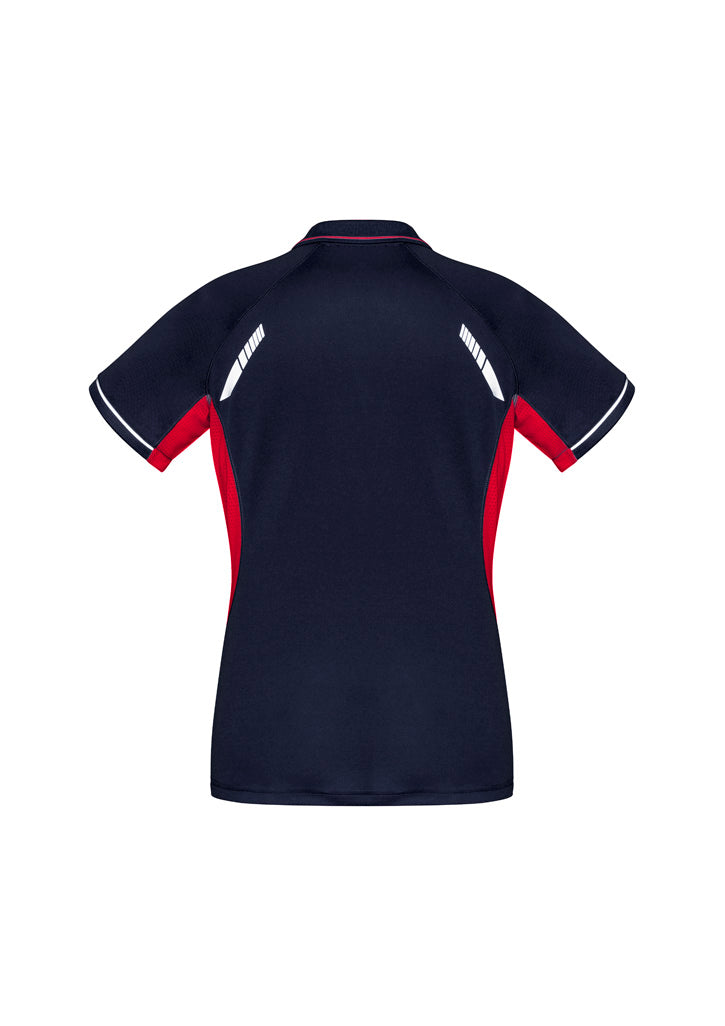 Womens Renegade Short Sleeve Polo - Navy/Red/Silver ||SRC=https://cdn.fashionbizapps.nz/honeybee/images/P700LS_bProduct_Navy_Red_Silver_02_d1Sj8Fu.jpg