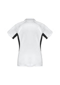 Womens Renegade Short Sleeve Polo - White/Black/Silver ||SRC=https://cdn.fashionbizapps.nz/honeybee/images/P700LS_bProduct_White_Black_Silver_02_O5pu6ki.jpg