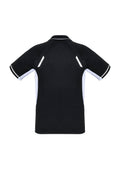 Mens Renegade Short Sleeve Polo - Black/White/Silver ||SRC=https://cdn.fashionbizapps.nz/honeybee/images/P700MS_bProduct_Black_White_Silver_02_mCVGpQJ.jpg