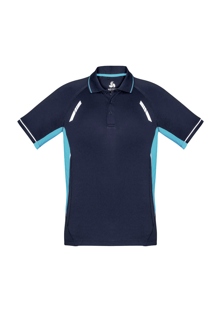 Mens Renegade Short Sleeve Polo - Navy/Sky/Silver ||SRC=https://cdn.fashionbizapps.nz/honeybee/images/P700MS_bProduct_Navy_Sky_Silver_01_c0Xlls3.jpg