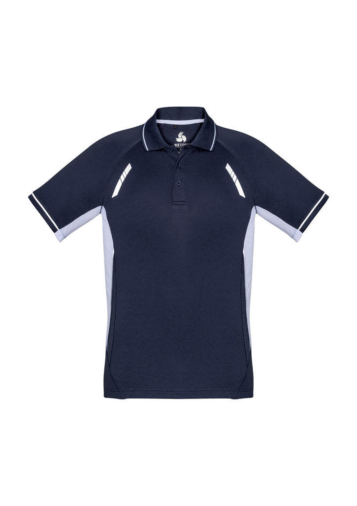 Mens Renegade Short Sleeve Polo - Navy/White/Silver ||SRC=https://cdn.fashionbizapps.nz/honeybee/images/P700MS_bProduct_Navy_White_Silver_01_Y1N6WXj.jpg