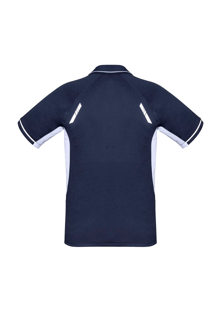 Mens Renegade Short Sleeve Polo - Navy/White/Silver ||SRC=https://cdn.fashionbizapps.nz/honeybee/images/P700MS_bProduct_Navy_White_Silver_02_QPCcrbV.jpg
