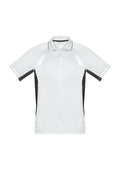Mens Renegade Short Sleeve Polo - White/Black/Silver ||SRC=https://cdn.fashionbizapps.nz/honeybee/images/P700MS_bProduct_White_Black_Silver_01_xRTcHIX.jpg