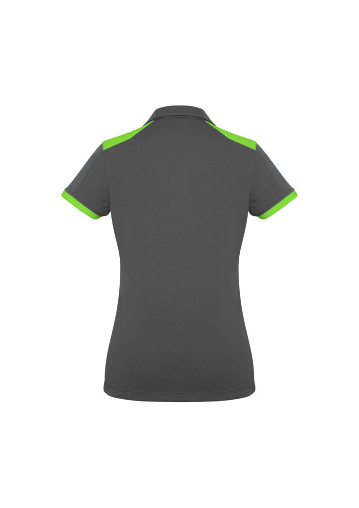 Womens Rival Short Sleeve Polo - Grey/Fluoro Lime ||SRC=https://cdn.fashionbizapps.nz/honeybee/images/P705LS_bProduct_Grey_FluoroLime_02_E3AQwpA.jpg