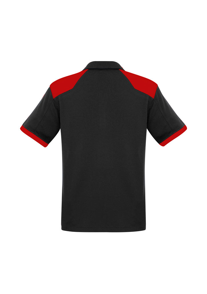 Mens Rival Short Sleeve Polo - Black/Red ||SRC=https://cdn.fashionbizapps.nz/honeybee/images/P705MS_bProduct_Black_Red_02_GzixoNF.jpg