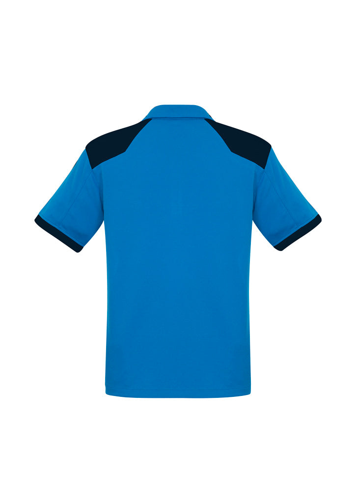 Mens Rival Short Sleeve Polo - Cyan/Navy ||SRC=https://cdn.fashionbizapps.nz/honeybee/images/P705MS_bProduct_Cyan_Navy_02_ZJ1mj9n.jpg
