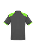Mens Rival Short Sleeve Polo - Grey/Fluoro Lime ||SRC=https://cdn.fashionbizapps.nz/honeybee/images/P705MS_bProduct_Grey_FluoroLime_02_vgMseFG.jpg