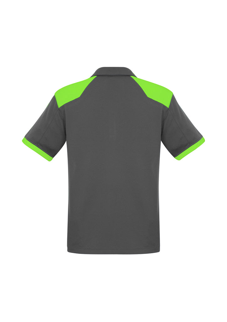 Mens Rival Short Sleeve Polo - Grey/Fluoro Lime ||SRC=https://cdn.fashionbizapps.nz/honeybee/images/P705MS_bProduct_Grey_FluoroLime_02_vgMseFG.jpg