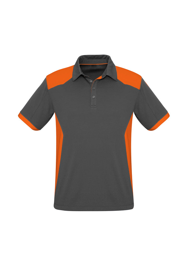 Mens Rival Short Sleeve Polo - Grey/Orange ||SRC=https://cdn.fashionbizapps.nz/honeybee/images/P705MS_bProduct_Grey_Orange_01_sKhCD3s.jpg