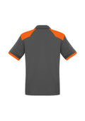 Mens Rival Short Sleeve Polo - Grey/Orange ||SRC=https://cdn.fashionbizapps.nz/honeybee/images/P705MS_bProduct_Grey_Orange_02_seKVVef.jpg