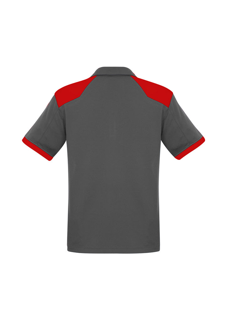 Mens Rival Short Sleeve Polo - Grey/Red ||SRC=https://cdn.fashionbizapps.nz/honeybee/images/P705MS_bProduct_Grey_Red_02_Y44klPy.jpg
