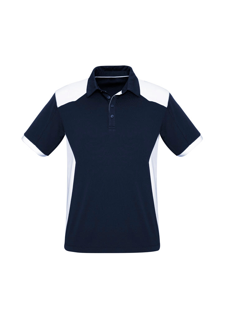 Mens Rival Short Sleeve Polo - Navy/White ||SRC=https://cdn.fashionbizapps.nz/honeybee/images/P705MS_bProduct_Navy_White_01_4Mk90Sr.jpg