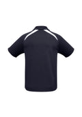 Kids Splice Short Sleeve Polo - Navy/White ||SRC=https://cdn.fashionbizapps.nz/honeybee/images/P7700B_bProduct_Navy_White_02_yfV66cm.jpg
