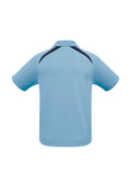 Kids Splice Short Sleeve Polo - Spring Blue/Navy ||SRC=https://cdn.fashionbizapps.nz/honeybee/images/P7700B_bProduct_SpringBlue_Navy_02_MaBNZWJ.jpg