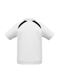 Mens Splice Short Sleeve Polo - White/Navy ||SRC=https://cdn.fashionbizapps.nz/honeybee/images/P7700_bProduct_White_Navy_02_3dtsLqi.jpg