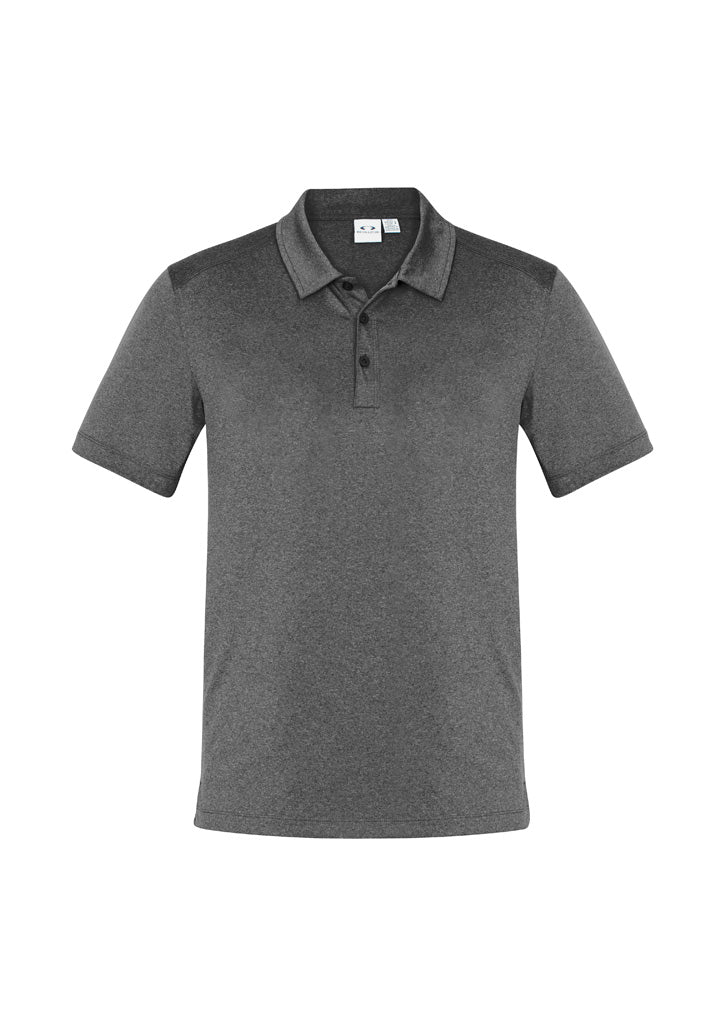 Mens Aero Short Sleeve Polo - Black Marle ||SRC=https://cdn.fashionbizapps.nz/honeybee/images/P815MS_Product_Black_01.jpg