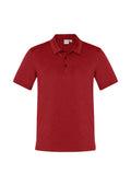 Mens Aero Short Sleeve Polo - Red ||SRC=https://cdn.fashionbizapps.nz/honeybee/images/P815MS_Product_Red_01.jpg