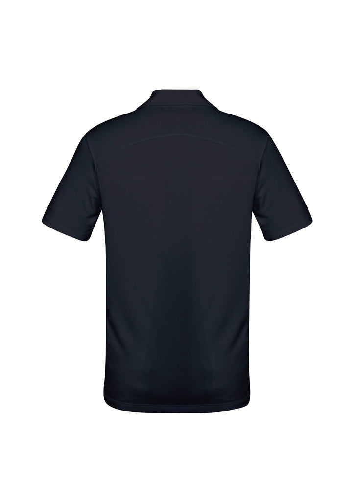 Mens Aero Short Sleeve Polo - Solid Black ||SRC=https://cdn.fashionbizapps.nz/honeybee/images/P815MS_Product_SolidBlack_02.jpg