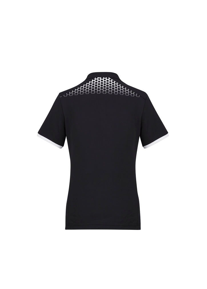 Womens Galaxy Short Sleeve Polo - Black/White ||SRC=https://cdn.fashionbizapps.nz/honeybee/images/P900LS_bProduct_Black_White_02_zmDCuCP.jpg