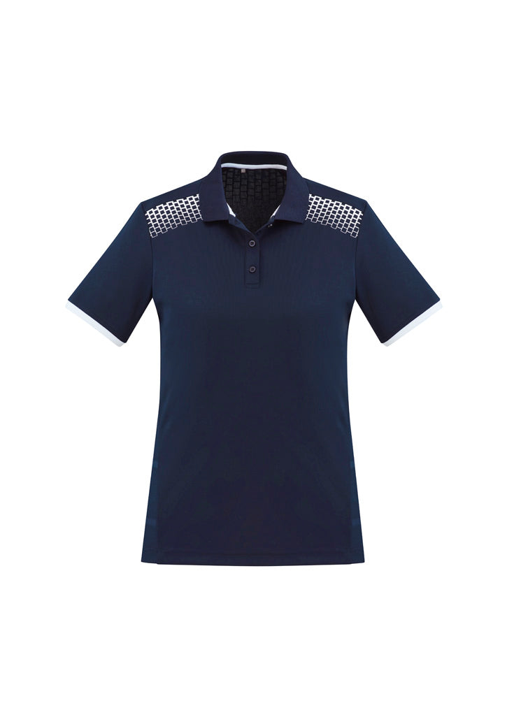 Womens Galaxy Short Sleeve Polo - Navy/White ||SRC=https://cdn.fashionbizapps.nz/honeybee/images/P900LS_bProduct_Navy_White_01_m86Dvgh.jpg