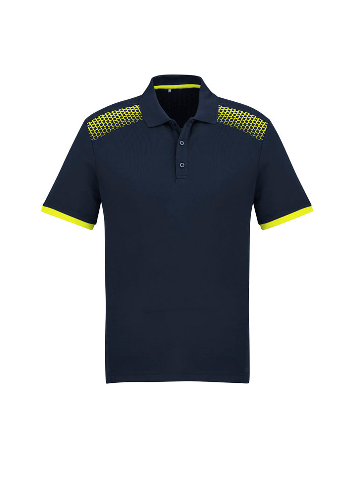 Mens Galaxy Short Sleeve Polo - Navy/Fluoro Yellow ||SRC=https://cdn.fashionbizapps.nz/honeybee/images/P900MS_bProduct_Navy_FluoroYellow_01_qzFccCW.jpg