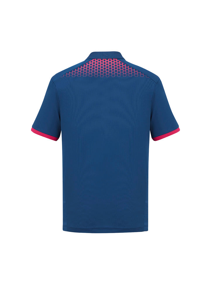 Mens Galaxy Short Sleeve Polo - Steel Blue/Magenta ||SRC=https://cdn.fashionbizapps.nz/honeybee/images/P900MS_bProduct_SteelBlue_Magenta_02_a06DPL0.jpg