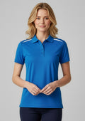 Womens Sonar Short Sleeve Polo ||SRC=https://cdn.fashionbizapps.nz/honeybee/images/P901LS_Talent_Royal_White_01.jpg