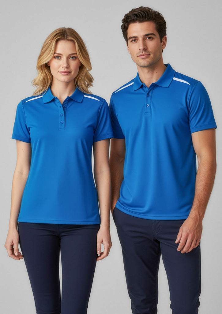 Womens Sonar Short Sleeve Polo ||SRC=https://cdn.fashionbizapps.nz/honeybee/images/P901LS_Talent_Royal_White_02_R.jpg