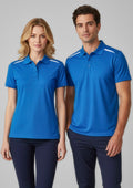 Womens Sonar Short Sleeve Polo ||SRC=https://cdn.fashionbizapps.nz/honeybee/images/P901LS_Talent_Royal_White_02.jpg