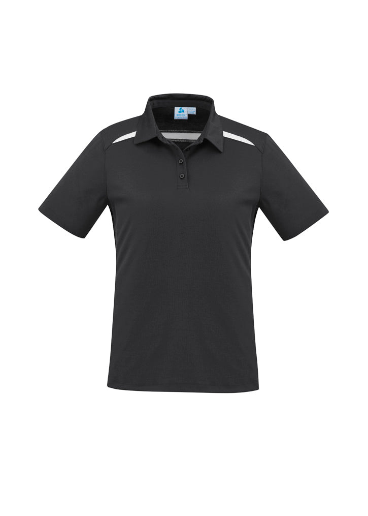 Womens Sonar Short Sleeve Polo - Black/White ||SRC=https://cdn.fashionbizapps.nz/honeybee/images/P901LS_bProduct_Black_White_01_YCbU8Ei.jpg