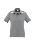 Womens Sonar Short Sleeve Polo - Silver/White ||SRC=https://cdn.fashionbizapps.nz/honeybee/images/P901LS_bProduct_Silver_White_01_Y9sYY6g.jpg