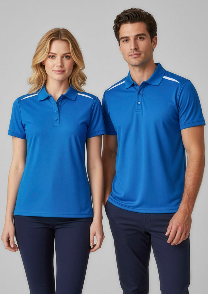 Mens Sonar Short Sleeve Polo ||SRC=https://cdn.fashionbizapps.nz/honeybee/images/P901MS_Talent_Royal_White_02.jpg