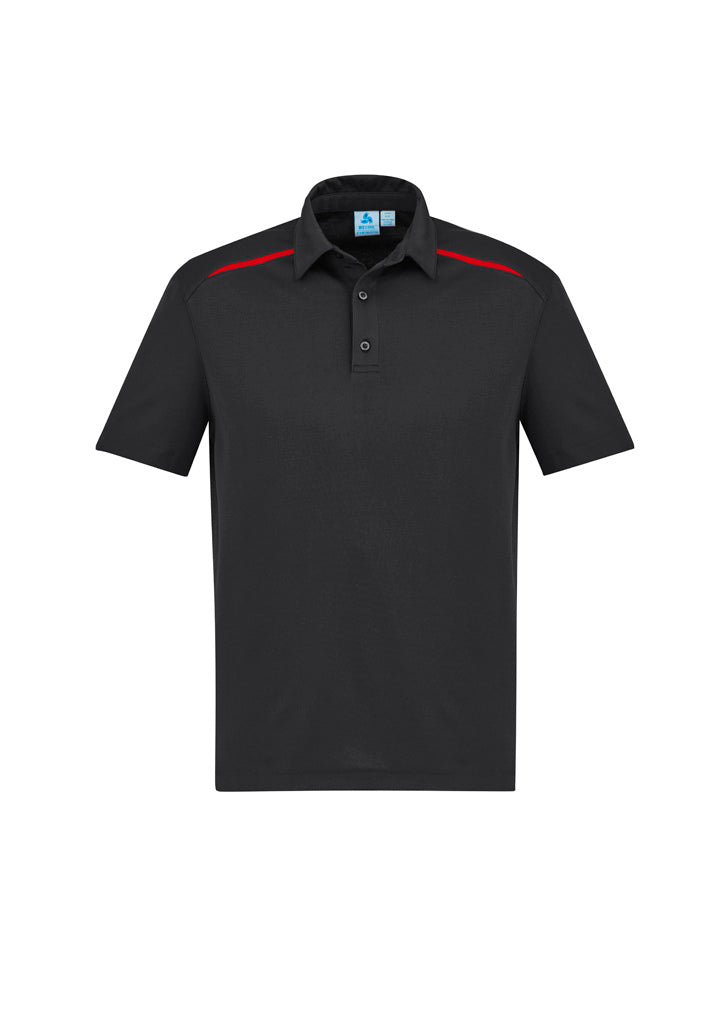 Mens Sonar Short Sleeve Polo - Black/Red ||SRC=https://cdn.fashionbizapps.nz/honeybee/images/P901MS_bProduct_Black_Red_01_JY4T2CT.jpg