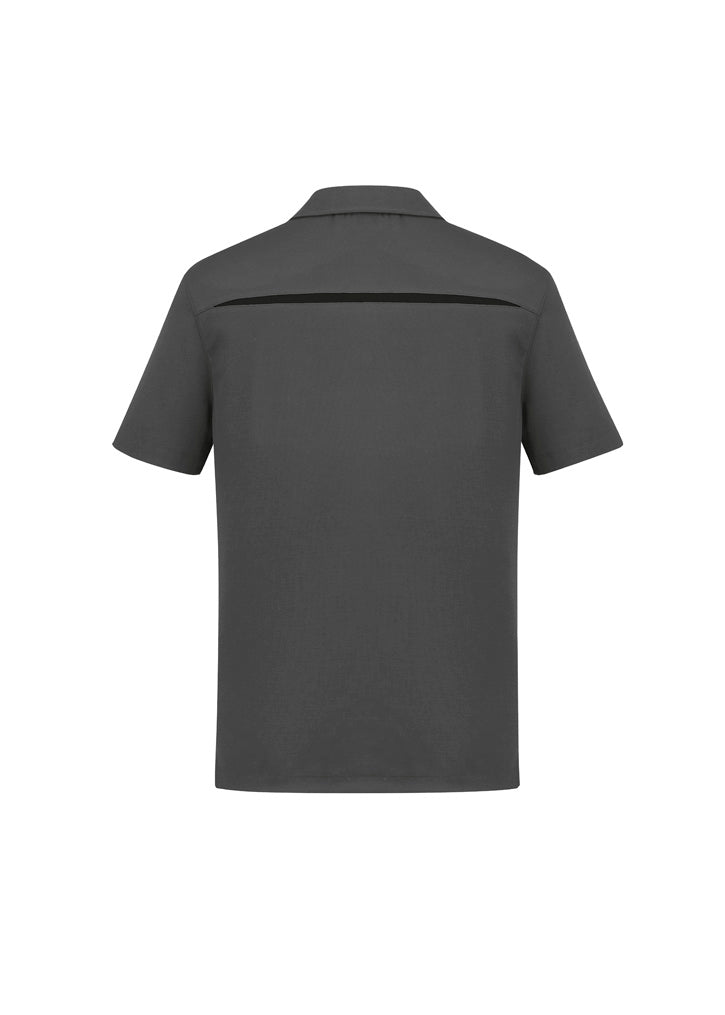 Mens Sonar Short Sleeve Polo - Grey/Black ||SRC=https://cdn.fashionbizapps.nz/honeybee/images/P901MS_bProduct_Grey_Black_02_Mu1VCfL.jpg