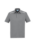 Mens Sonar Short Sleeve Polo - Silver/White ||SRC=https://cdn.fashionbizapps.nz/honeybee/images/P901MS_bProduct_Silver_White_01_L5DU89v.jpg