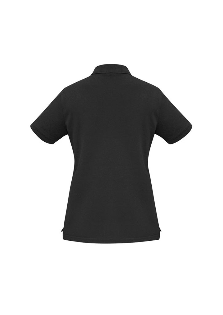 Womens Oceana Short Sleeve Polo - Black ||SRC=https://cdn.fashionbizapps.nz/honeybee/images/P9025_bProduct_Black_02_74zGRls.jpg