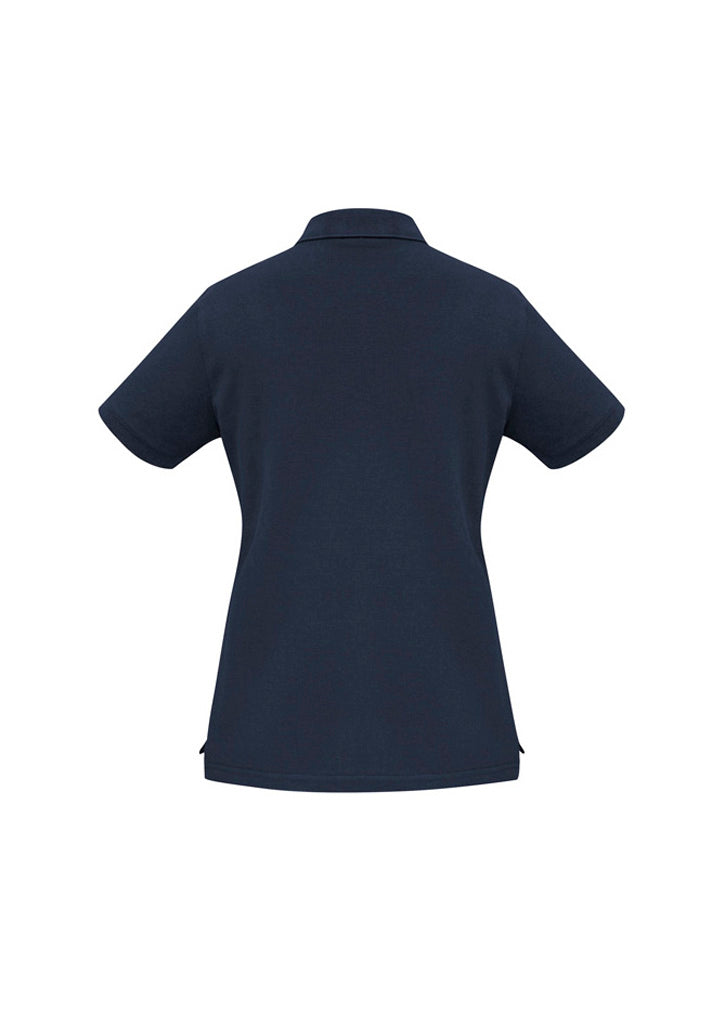 Womens Oceana Short Sleeve Polo - Navy ||SRC=https://cdn.fashionbizapps.nz/honeybee/images/P9025_bProduct_Navy_02_oINzg8e.jpg