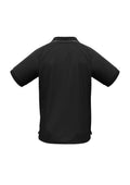Mens Resort Short Sleeve Polo - Black/Charcoal ||SRC=https://cdn.fashionbizapps.nz/honeybee/images/P9900_bProduct_Black_Charcoal_02_oATgUtN.jpg
