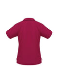 Womens Resort Short Sleeve Polo - Cherry/Maroon ||SRC=https://cdn.fashionbizapps.nz/honeybee/images/P9925_Cherry_Maroon_B.jpg