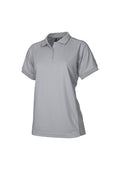 Womens Resort Short Sleeve Polo - Grey/Charcoal ||SRC=https://cdn.fashionbizapps.nz/honeybee/images/P9925_Grey_Charcoal_F.jpg