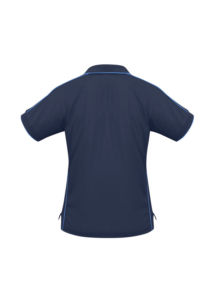 Womens Resort Short Sleeve Polo - Navy/Mid Blue ||SRC=https://cdn.fashionbizapps.nz/honeybee/images/P9925_Navy_Midblue_B.jpg