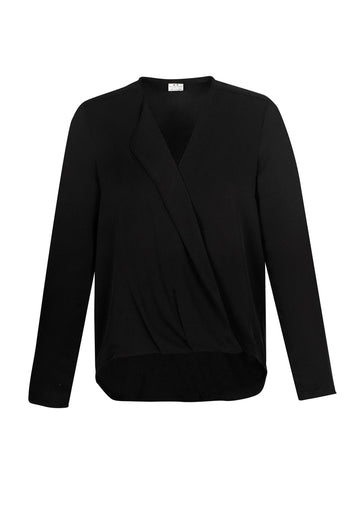 Womens Lily Hi-Lo Blouse - Black ||SRC=https://cdn.fashionbizapps.nz/honeybee/products/management/data/images/product/725x1026/S014LL_Black_F_sHEMsv9.jpg