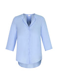 Womens Lily Longline Blouse - Ice Blue ||SRC=https://cdn.fashionbizapps.nz/honeybee/products/management/data/images/product/725x1026/S015LT_IceBlue_F_ZeDslpi.jpg