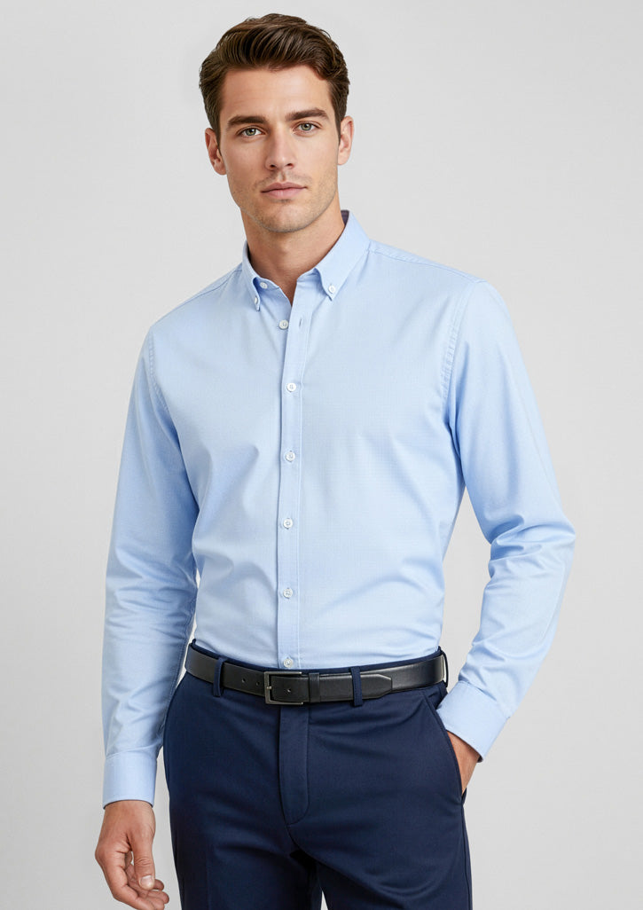 Mens Camden Long Sleeve Shirt ||SRC=https://cdn.fashionbizapps.nz/honeybee/images/S016ML_Talent_Blue_01_fCJyZeV.jpg
