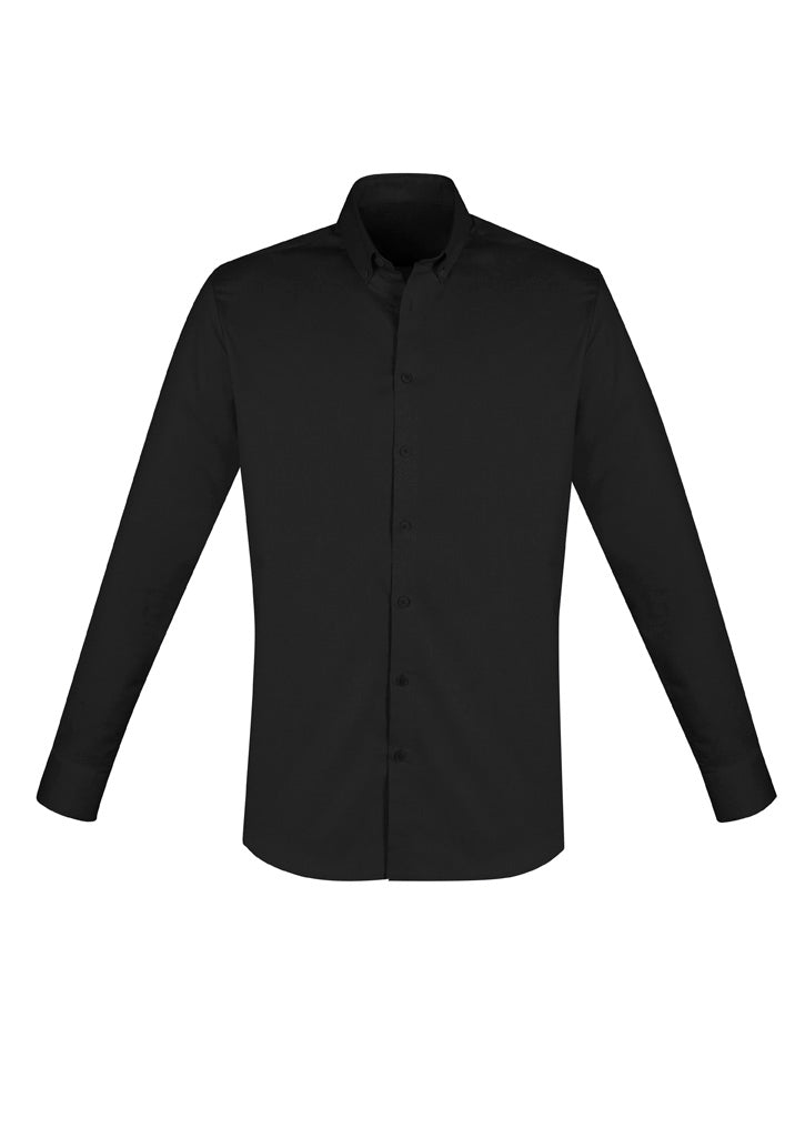Mens Camden Long Sleeve Shirt - Black ||SRC=https://cdn.fashionbizapps.nz/honeybee/images/S016ML_bProduct_Black_01_uSfzDgE.jpg